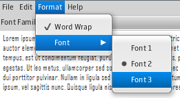 radioMenuItems CheckMenuItem and RadioMenuItem in JavaFX 1.3