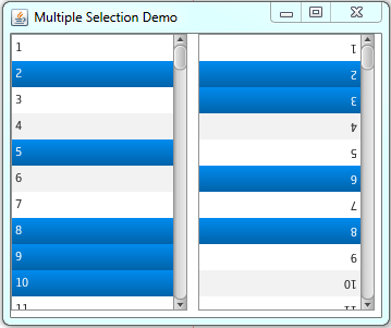 ListView Multiple Selection