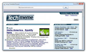 SwingBrowser A Swing application with a JavaFX WebView embedded inside it using GroovyFX