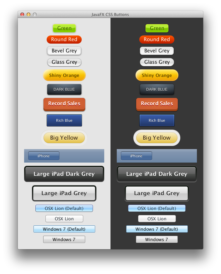 CSS Styled Buttons