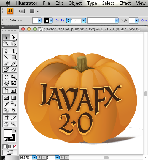JavaFX Punkin in Illustrator