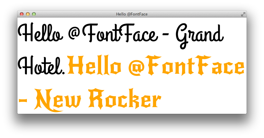 Hello @font-face