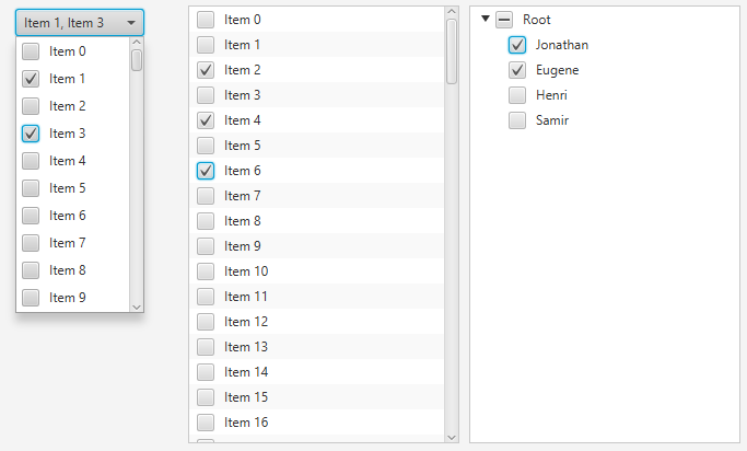 CheckComboBox, CheckListView, and CheckTreeView