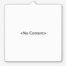 A PopOver with no content.