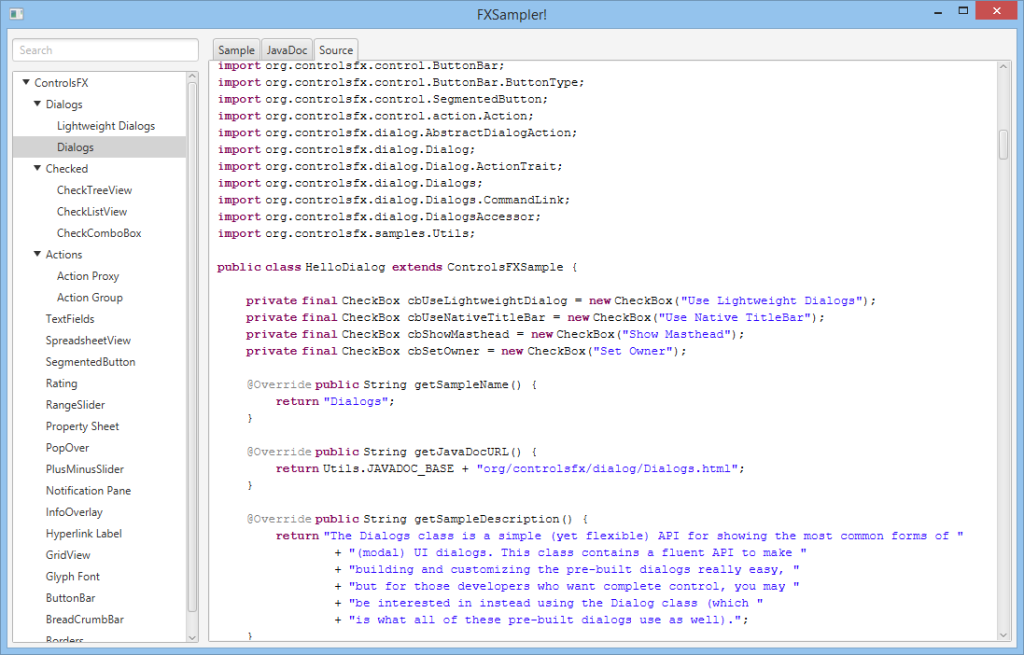Source code in FXSampler